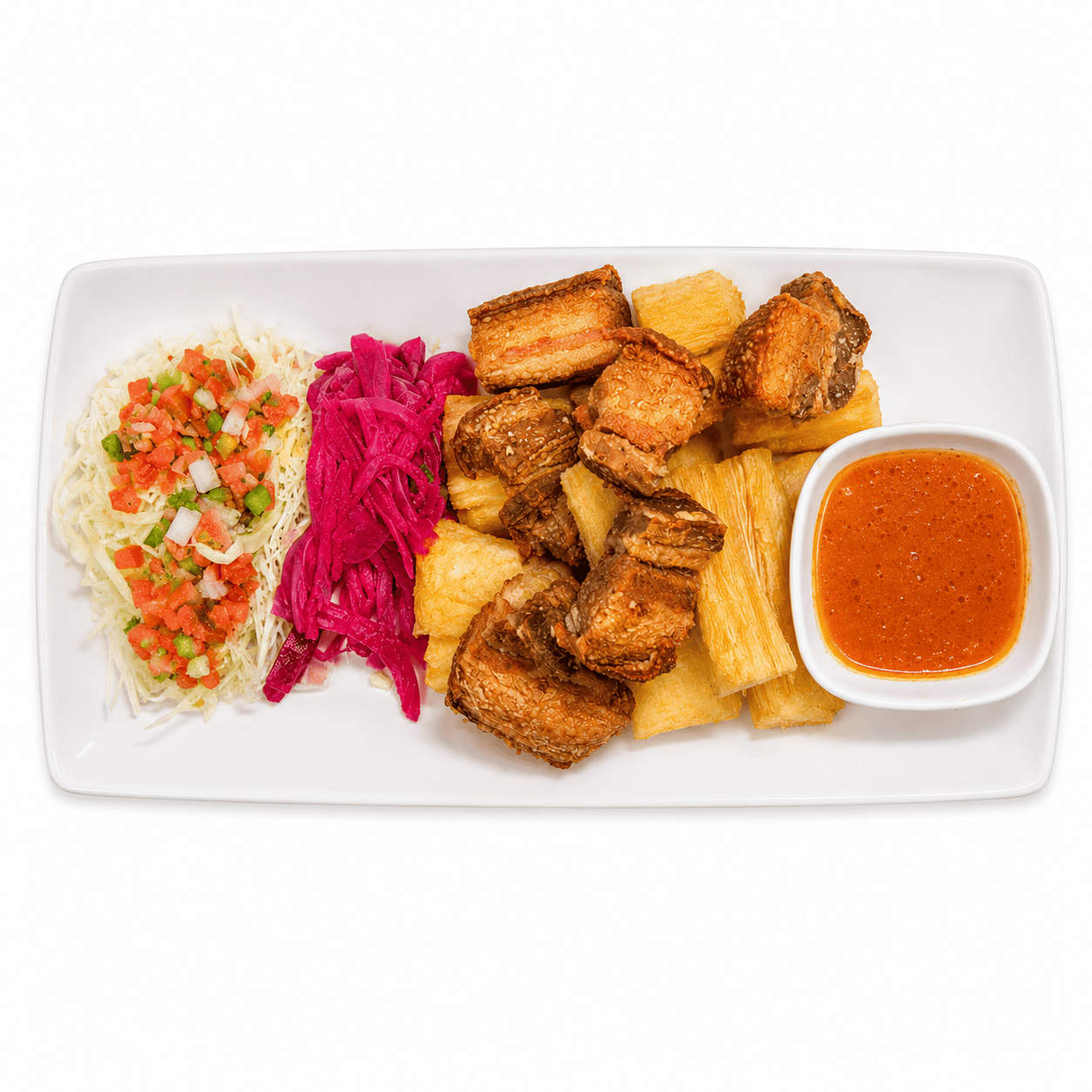 Yuca con chicharrón