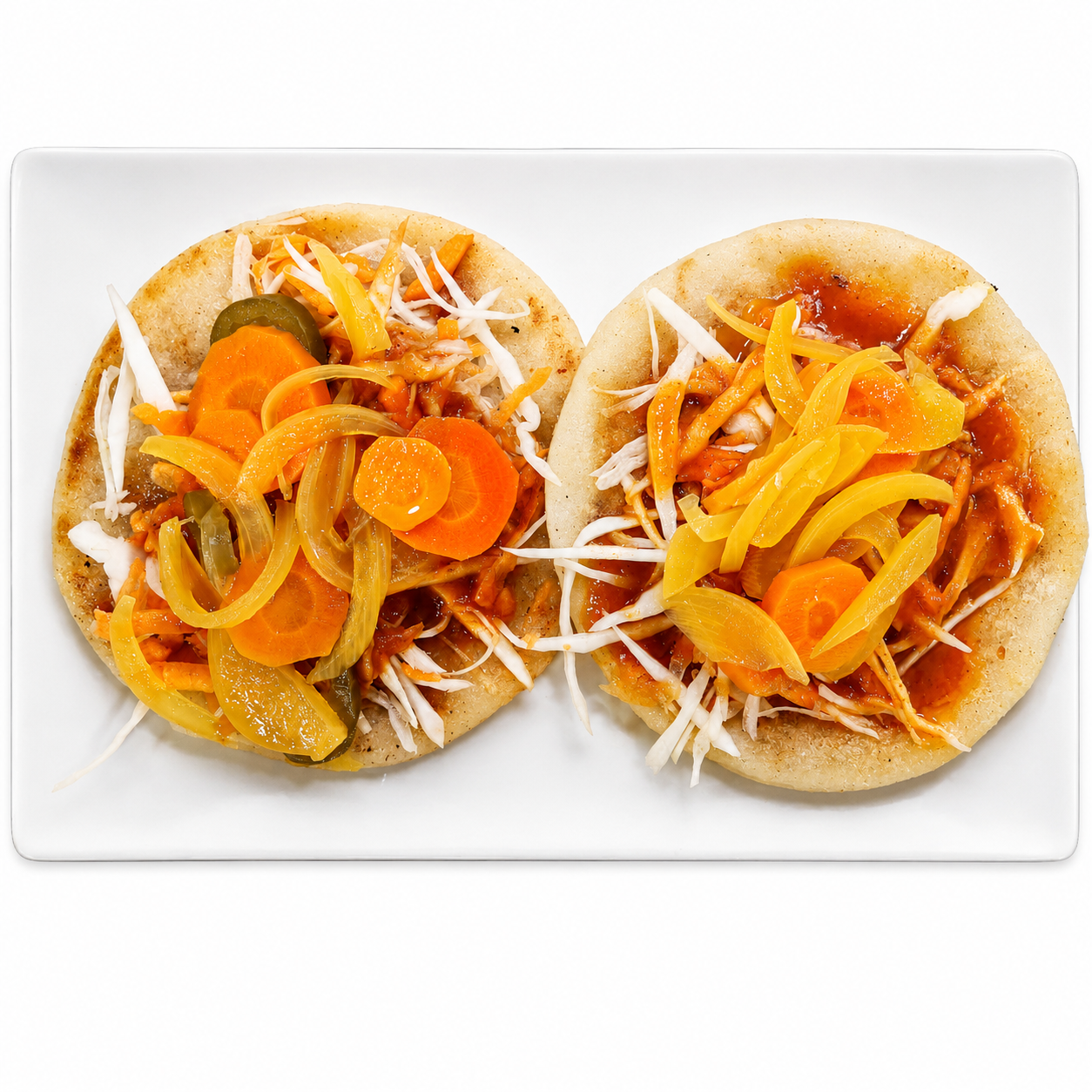 Pupusas mixtas con chicharrón